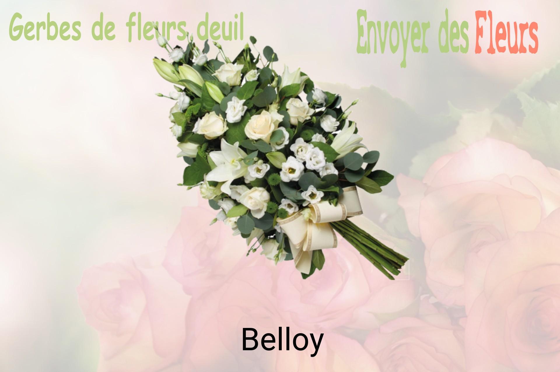 Gerbe de fleurs de deuil livrée à Belloy